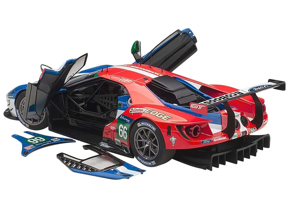 Ford GT #66 B. Johnson - S. Mucke - O. Pla Le Mans (2016) 1/18 Model Car by Autoart view 2
