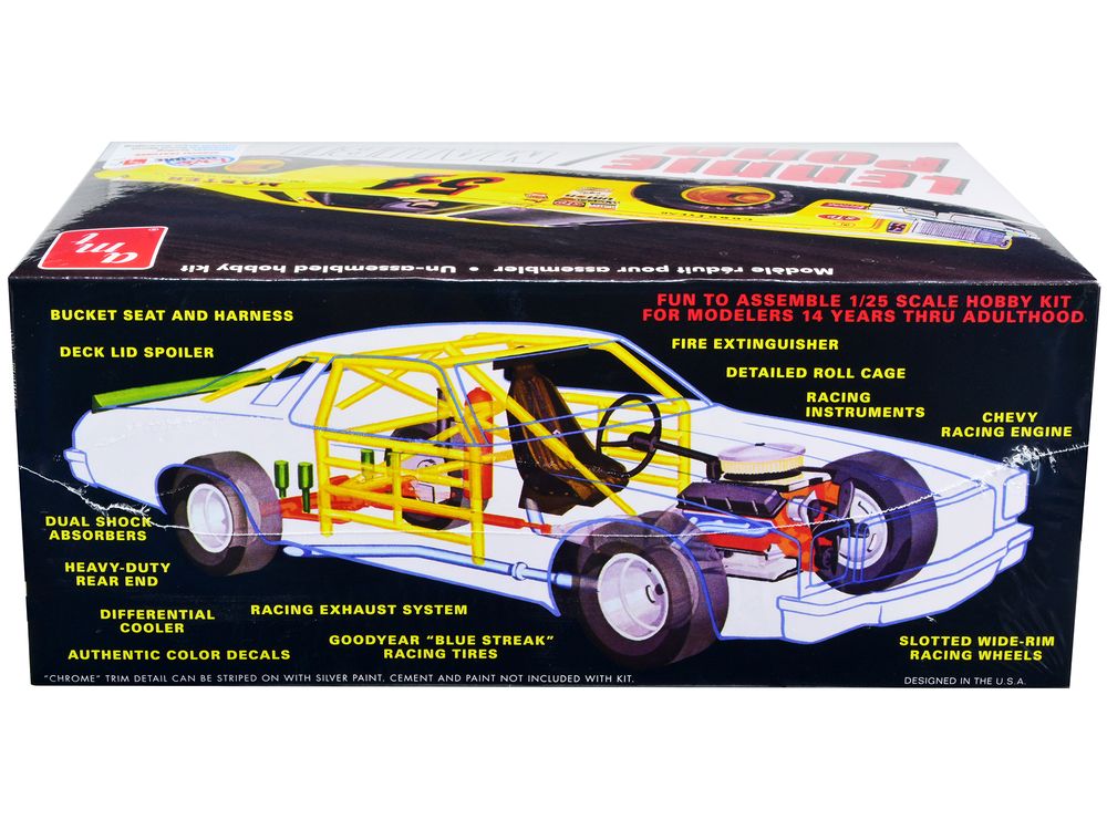 Skill 2 Model Kit 1974 Chevrolet Malibu Stock Car #54 Lennie Pond 1/25 Scale Model by AMT view 2