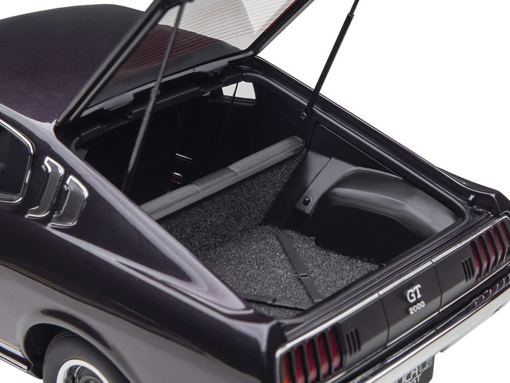 1973 Toyota Celica Liftback 2000GT (RA25) RHD (Right Hand Drive) Dark Purple Metallic 1/18 Model Car by Autoart view 3