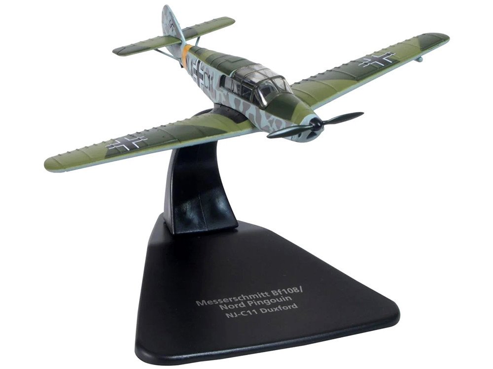 Messerschmitt Bf 108/Nord Pingouin War Plane NJ-C11 Duxford "Oxford Aviation" Series 1/72 Diecast Model Airplane by Oxford Diecast view 2