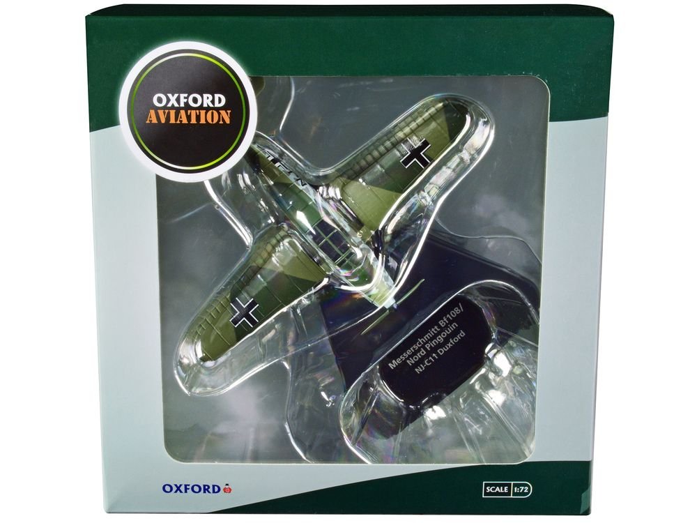 Messerschmitt Bf 108/Nord Pingouin War Plane NJ-C11 Duxford "Oxford Aviation" Series 1/72 Diecast Model Airplane by Oxford Diecast view 3