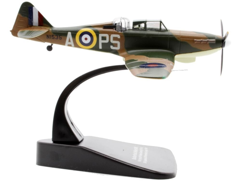 Boulton Paul Defiant MK I Fighter Plane Pilot: Sqn Ldr P Hunter Gunner Sgt F King 264 Squadron RAF Hornchurch (August 1940) "Oxford Aviation" Series 1/72 Diecast Model Airplane by Oxford Diecast view 2