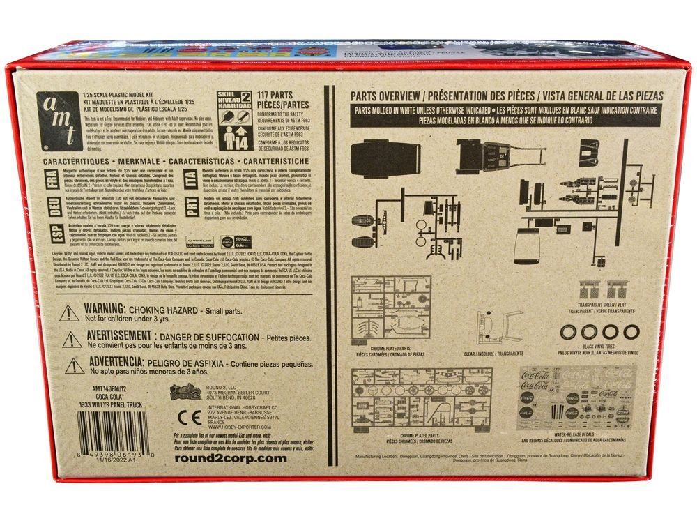Skill 2 Model Kit 1933 Willys Panel Truck "Coca-Cola" 1/25 Scale Model by AMT view 4