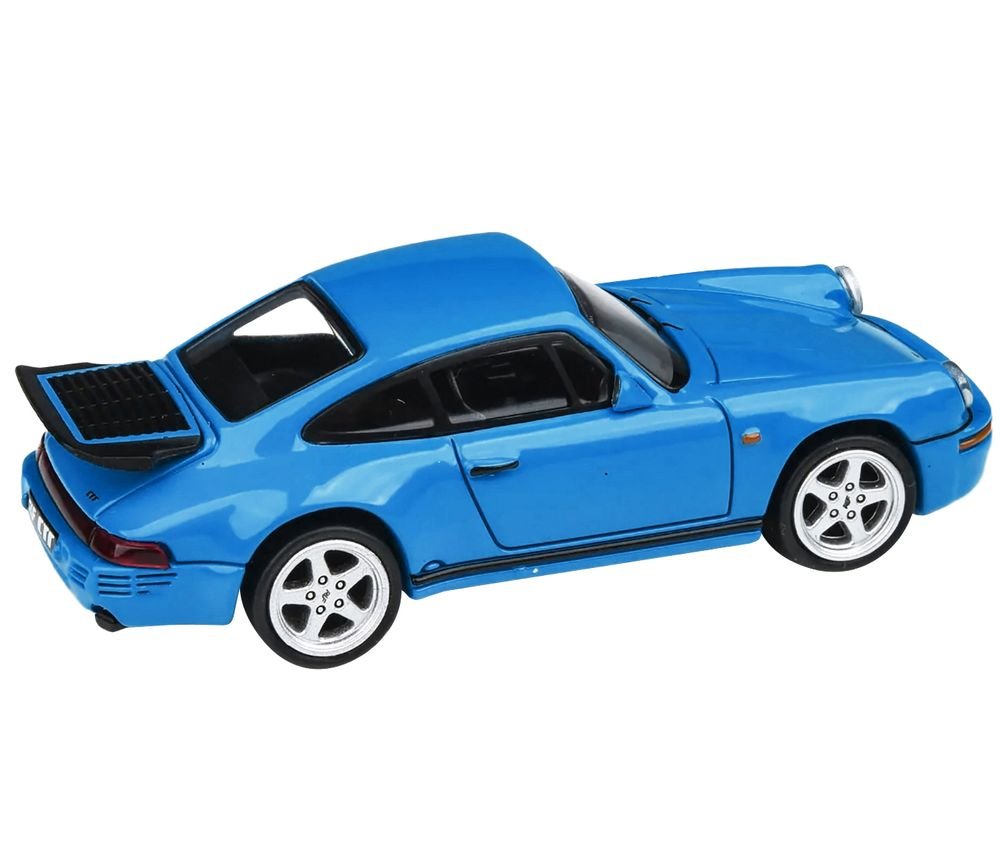 1987 RUF CTR Racing Blue 1/64 Diecast Model Car by Paragon Models view 2