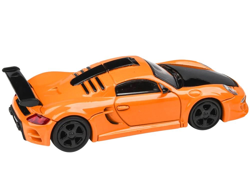 2012 RUF CTR3 Clubsport Orange with Black Hood 1/64 Diecast Model Car by Paragon Models view 2