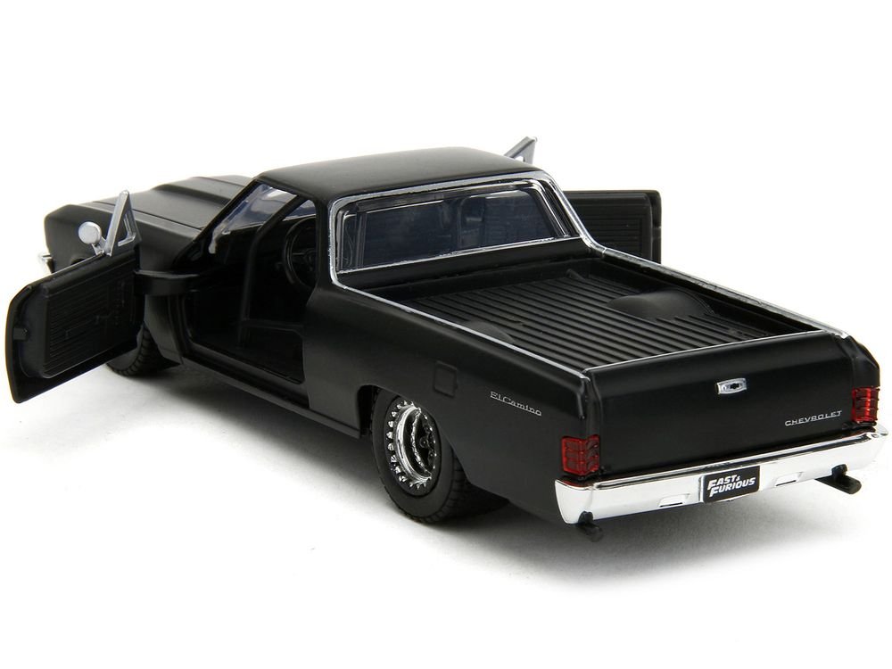 1967 Chevrolet El Camino Matt Black "Fast & Furious" Series 1/32 Diecast Model Car by Jada view 4