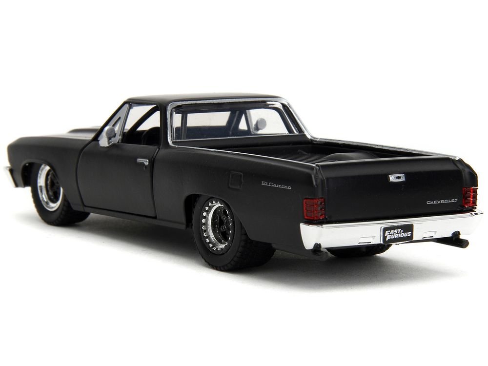 1967 Chevrolet El Camino Matt Black "Fast & Furious" Series 1/32 Diecast Model Car by Jada view 5