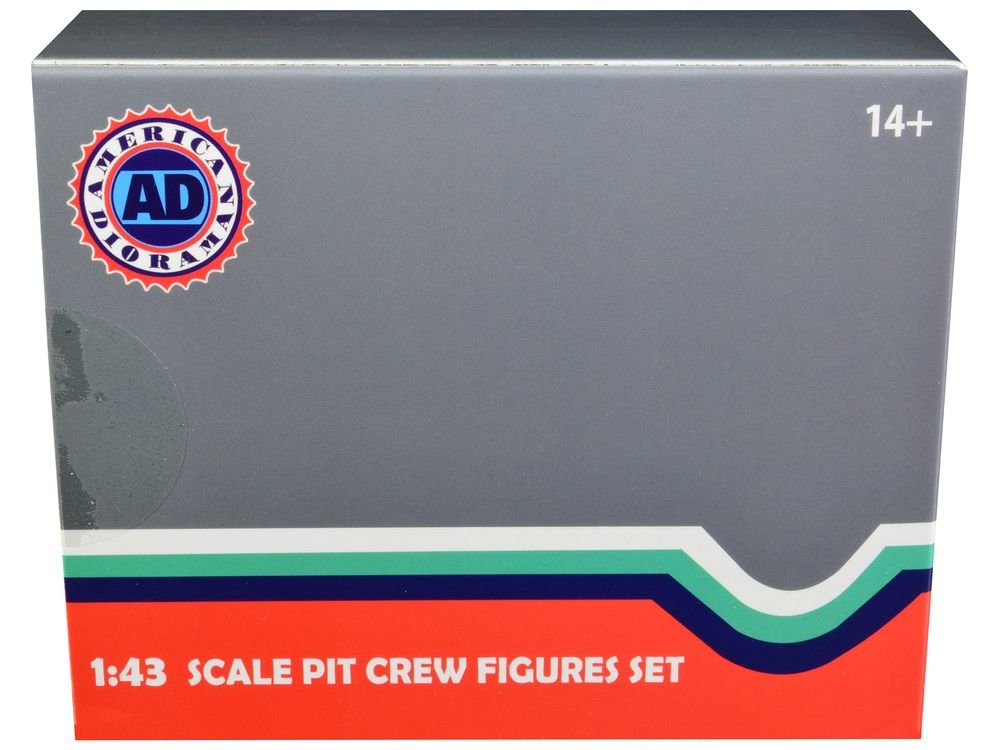 Formula One F1 Pit Crew 7 Figure Set Team Red Release III for 1/43 Scale Models by American Diorama view 4