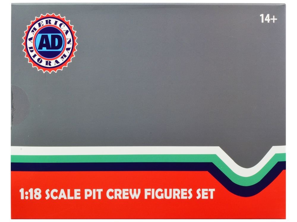 Formula One F1 Pit Crew 7 Figure Set Team Black Release III for 1/18 Scale Models by American Diorama view 4