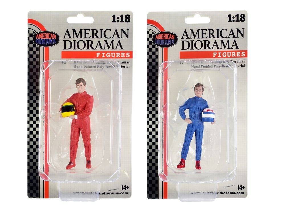 "Racing Legends" 80's Figures A and B Set of 2 for 1/18 Scale Models by American Diorama view 4