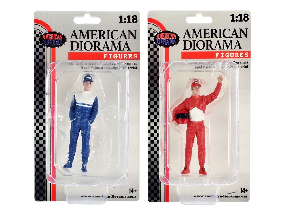 "Racing Legends" 90's Figures A and B Set of 2 for 1/18 Scale Models by American Diorama view 4