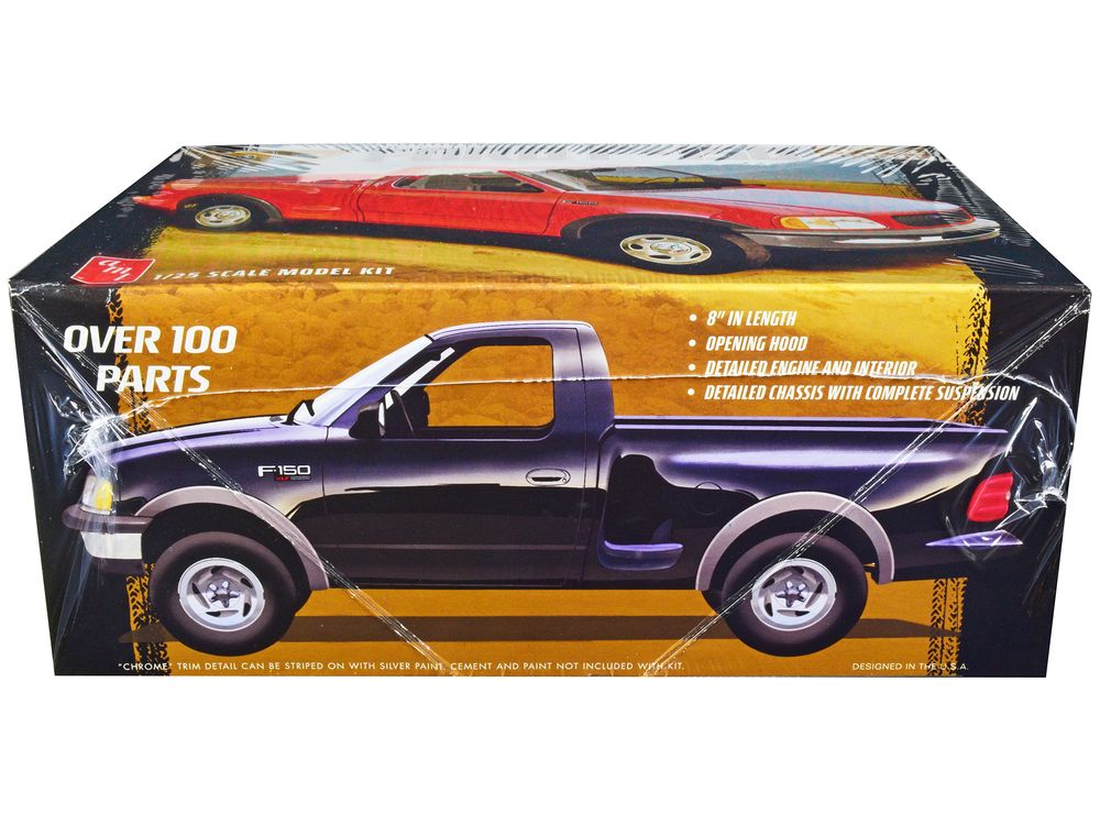 Skill 2 Model Kit 1997 Ford F-150 4X4 Pickup Truck 1/25 Scale Model by AMT view 3
