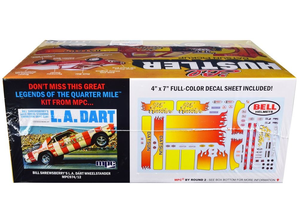 Skill 2 Model Kit 1975 Datsun Pickup Truck "Lil Hustler" 1/25 Scale Model by MPC view 2