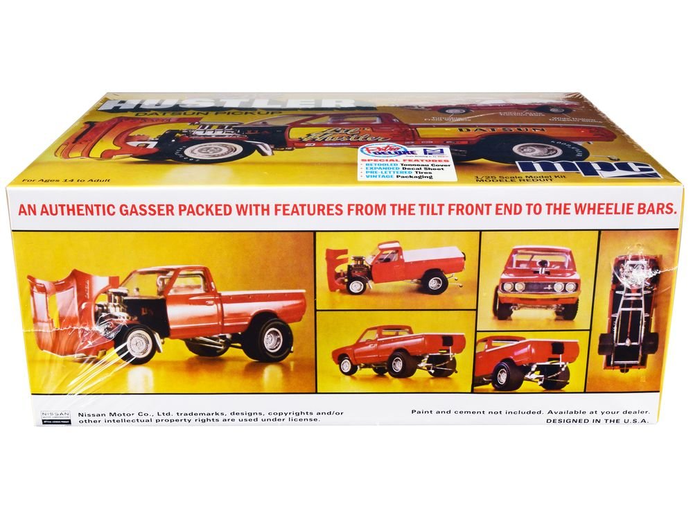 Skill 2 Model Kit 1975 Datsun Pickup Truck "Lil Hustler" 1/25 Scale Model by MPC view 3