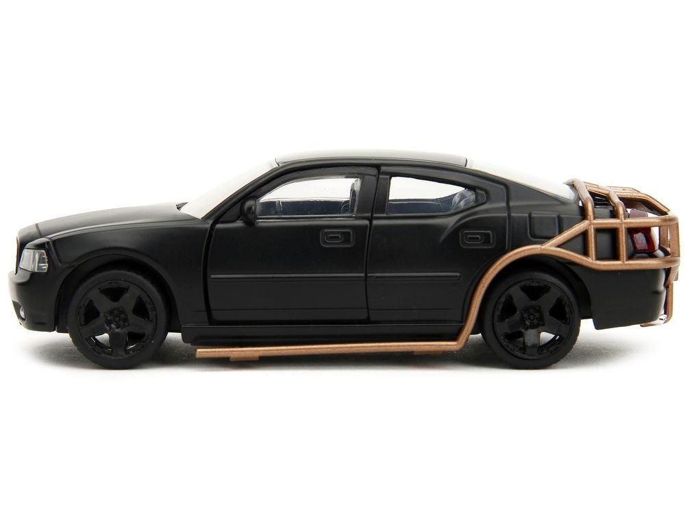 2006 Dodge Charger Matt Black with Outer Cage "Fast & Furious" Series 1/32 Diecast Model Car by Jada view 3
