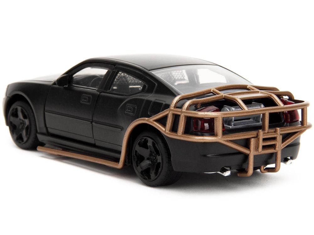 2006 Dodge Charger Matt Black with Outer Cage "Fast & Furious" Series 1/32 Diecast Model Car by Jada view 5