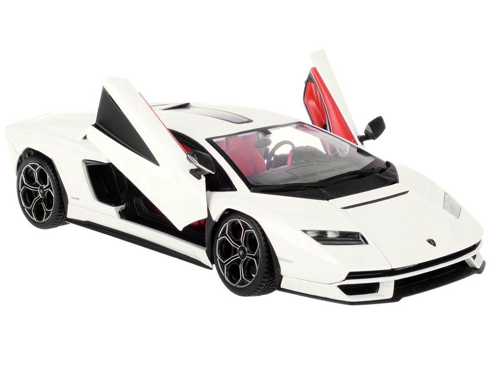 Lamborghini Countach LPI 800-4 White 1/24 Diecast Model Car by Bburago view 2