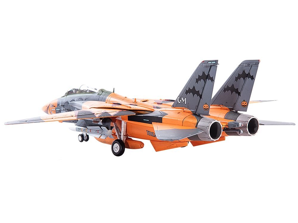 Grumman F-14D Tomcat Fighter Plane Ace Combat "Pumpkin Face" 1/144 Diecast Model by JC Wings view 3