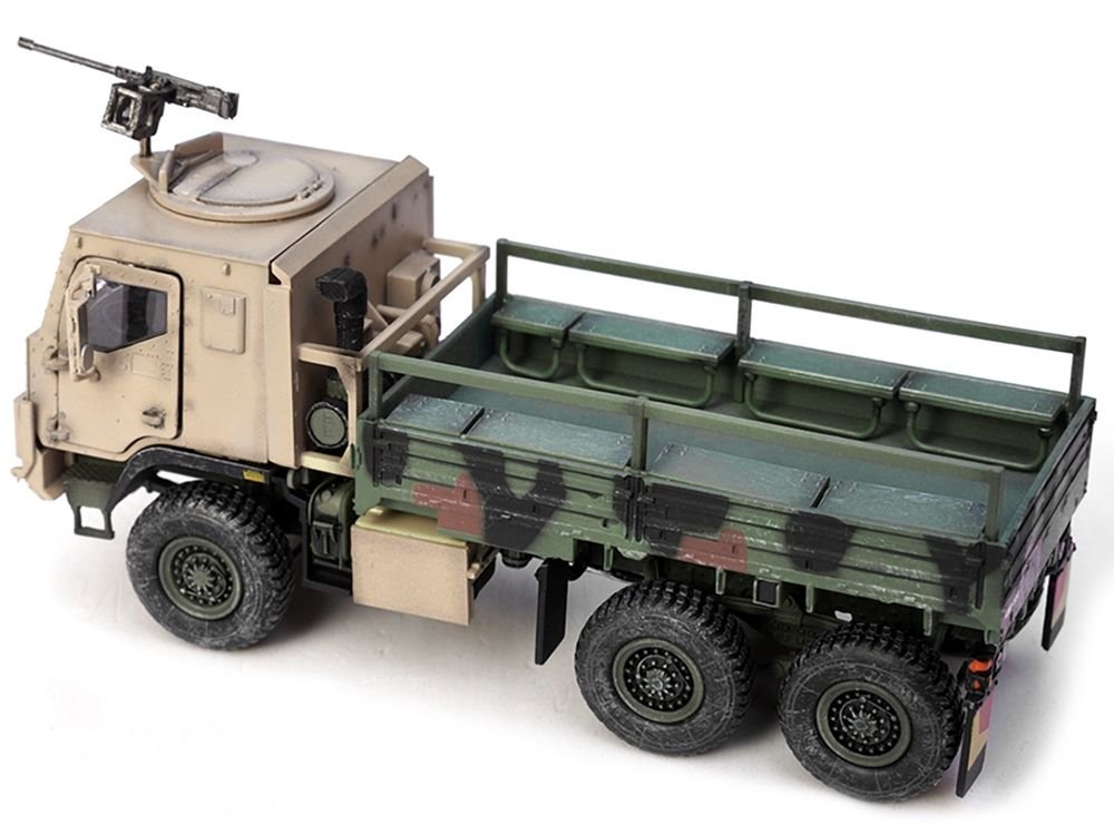 M1083 MTV (Medium Tactical Vehicle) Armored Cab Cargo Truck with Turret NATO Camouflage "US Army" "Armor Premium" Series 1/72 Diecast Model by Panzerkampf view 4