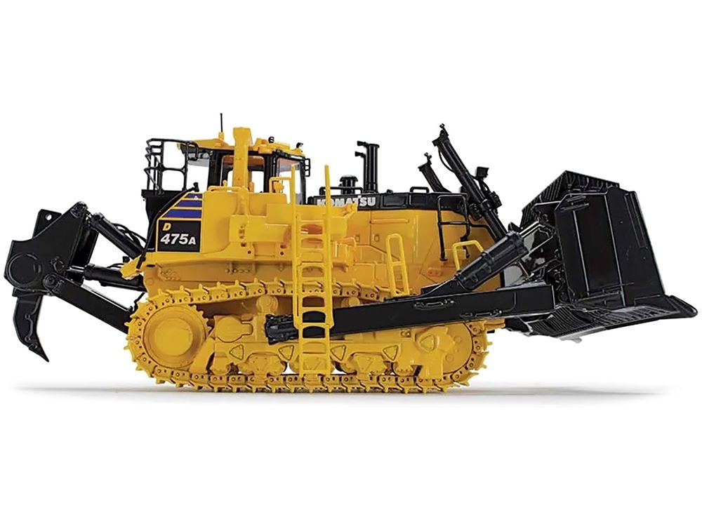 Komatsu D475A-8 Dozer with Ripper Yellow 1/50 Diecast Model by First Gear view 2