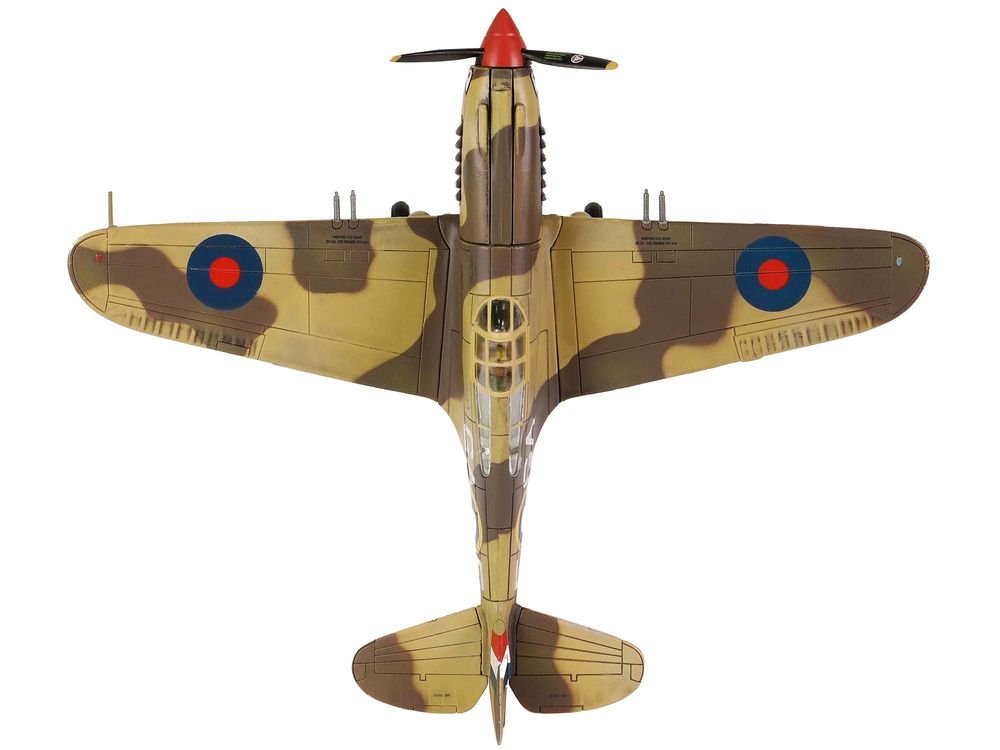 Curtiss P-40B Tomahawk MK IIB Aircraft Fighter "112 Squadron (Royal Air Force) AK402 GA-F North Africa" (October 1941) "WW2 Aircrafts Series" 1/72 Diecast Model by Forces of Valor view 3