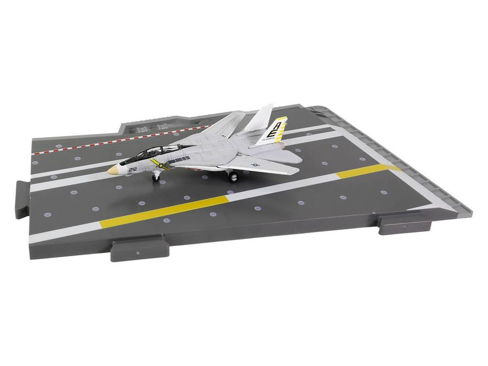 Grumman F-14B Tomcat Fighter Aircraft "VF-142 Ghostriders" and Section K of USS Enterprise (CVN-65) Aircraft Carrier Display Deck "Legendary F-14 Tomcat" Series 1/200 Diecast Model by Forces of Valor view 4