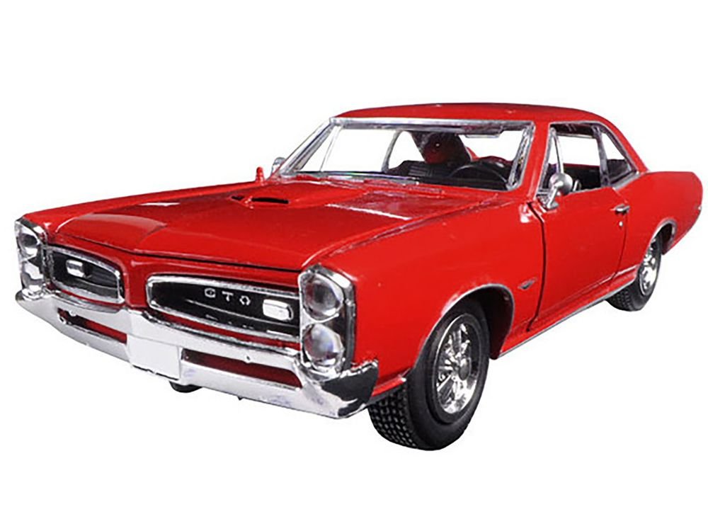 1966 Pontiac GTO Red "Muscle Car Collection" 1/25 Diecast Model Car by New Ray view 2