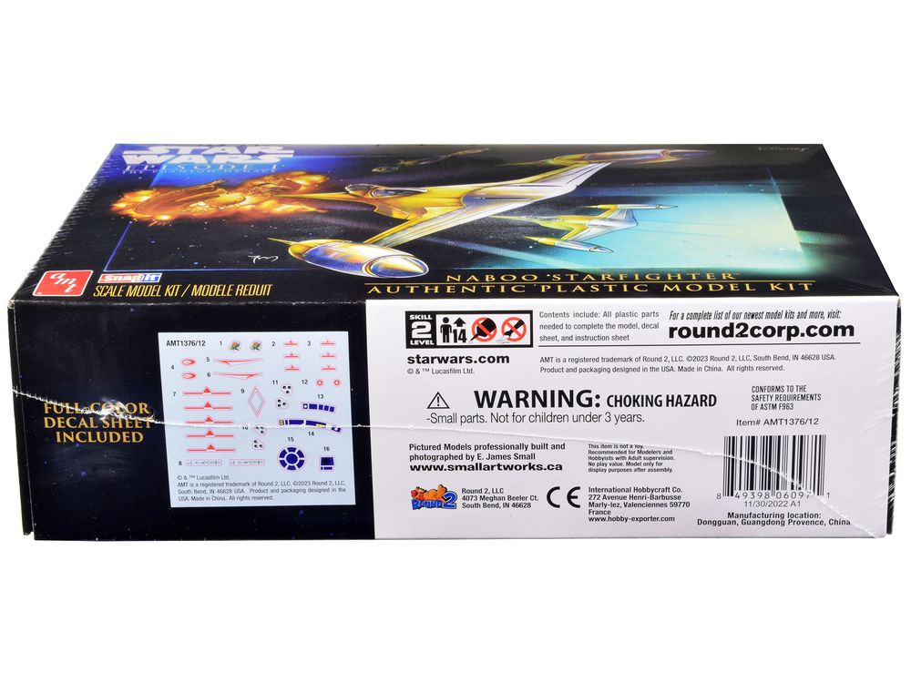 Skill 2 Model Kit Naboo Starfighter Spaceship "Star Wars: Episode I - The Phantom Menace" (1999) Movie 1/48 Scale Model by AMT view 3