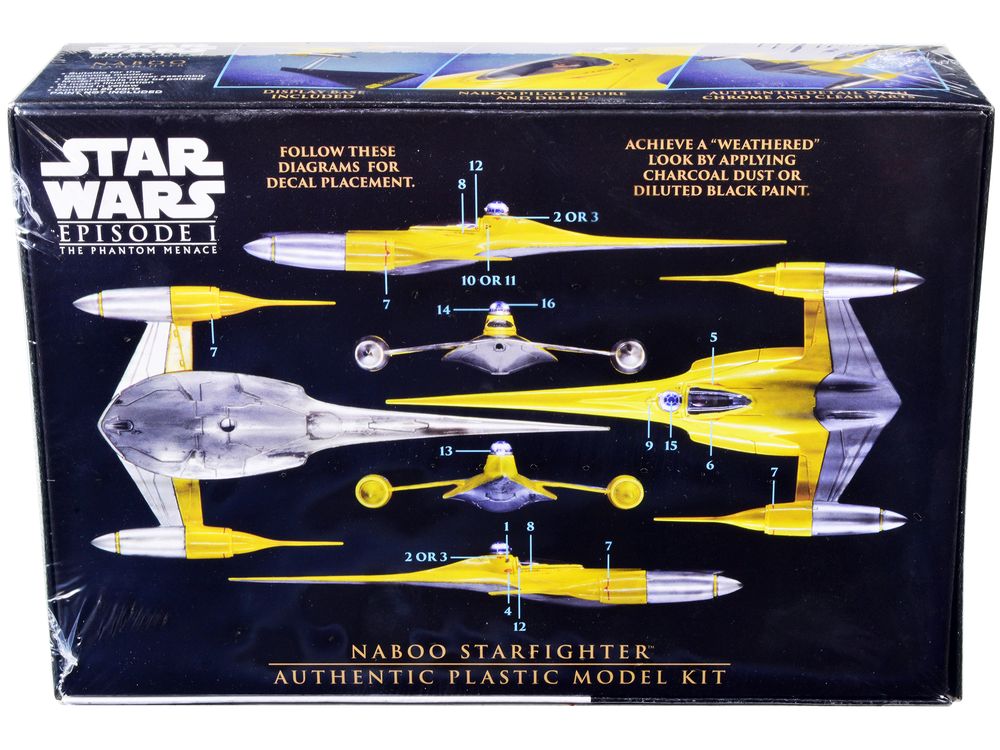Skill 2 Model Kit Naboo Starfighter Spaceship "Star Wars: Episode I - The Phantom Menace" (1999) Movie 1/48 Scale Model by AMT view 4