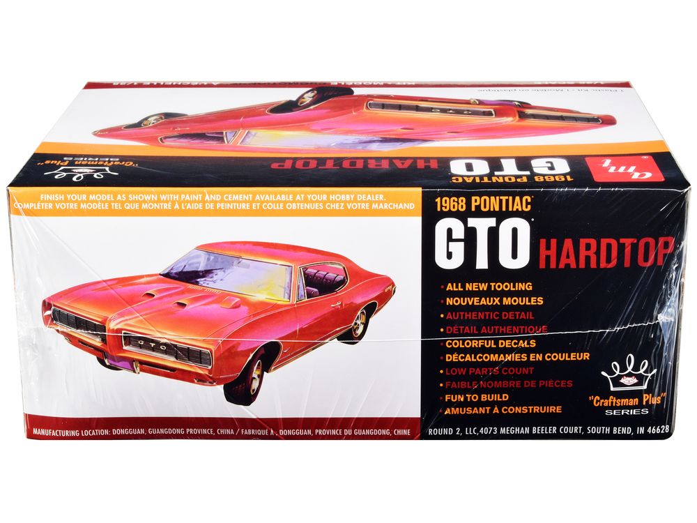 Skill 2 Model Kit 1968 Pontiac GTO Hardtop "Craftsman Plus" Series 1/25 Scale Model by AMT view 2