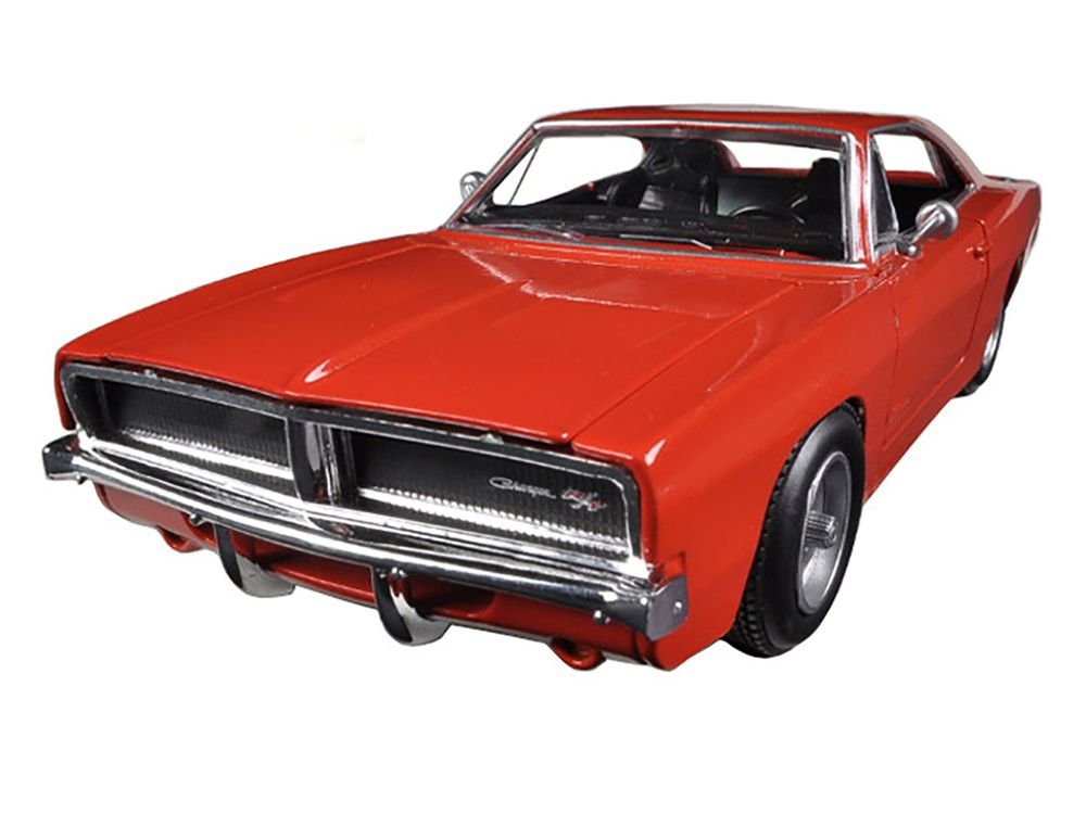 1969 Dodge Charger R/T Orange "Muscle Car Collection" 1/25 Diecast Model Car by New Ray view 2