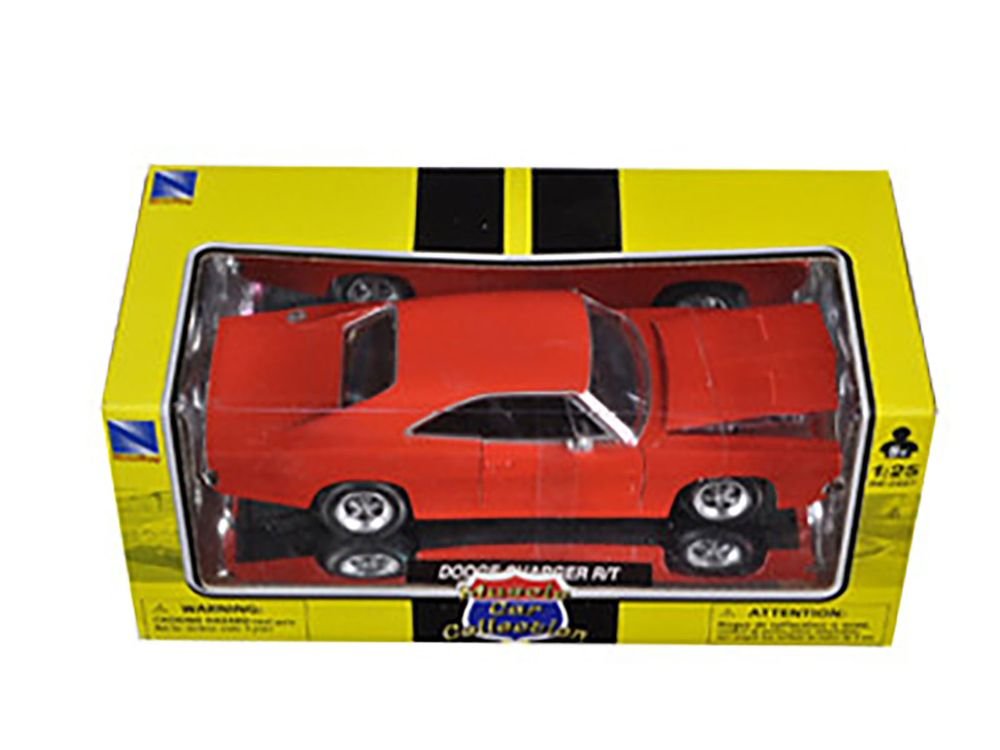 1969 Dodge Charger R/T Orange "Muscle Car Collection" 1/25 Diecast Model Car by New Ray view 3