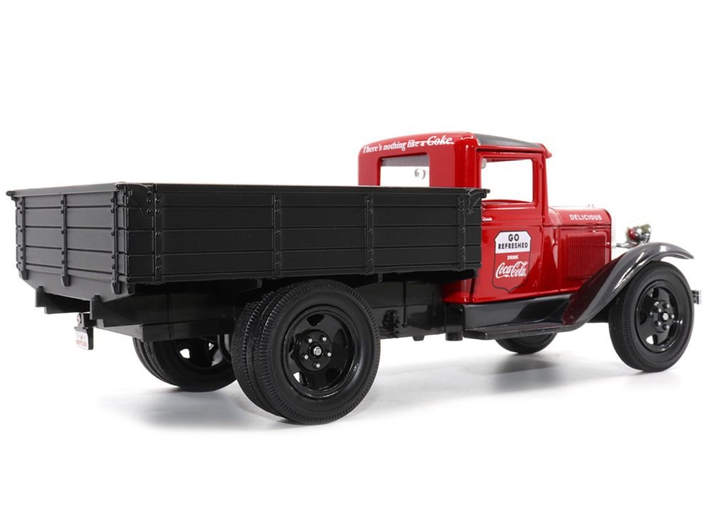 1931 Ford Model AA Pickup Truck Red and Black "Go Refreshed - Drink Coca-Cola" 1/24 Diecast Model Car by Motor City Classics view 3