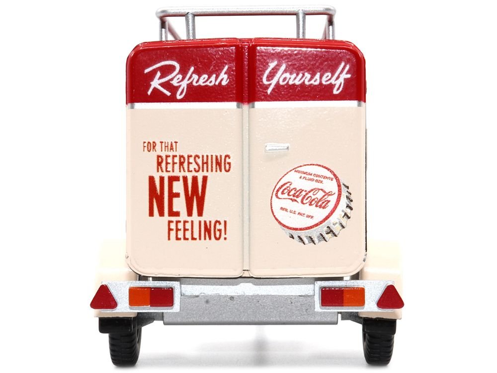 Travel Trailer Cream with Red Top "Pause and Refresh Yourself Drink Delicious Coca-Cola" 1/24 Diecast Model Car by Motor City Classics view 5