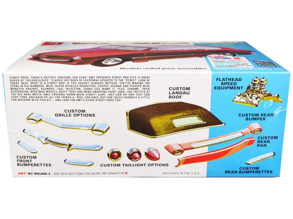 Skill 2 Model Kit 1950 Ford Convertible "Street Rods" 3-in-1 Kit 1/25 Scale Model by AMT view 3