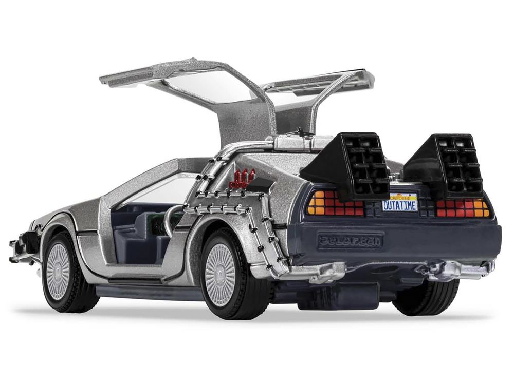 DMC DeLorean Time Machine with Doc Brown Figure "Back to the Future" (1985) Movie Diecast Model Car by Corgi view 3
