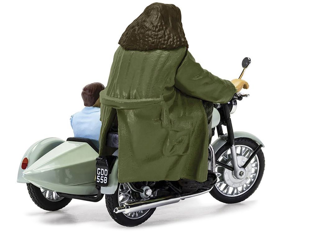 Motorcycle and Sidecar Light Green with Harry and Hagrid Figures "Harry Potter and the Deathly Hallows Part 1" (2010) Movie Diecast Motorcycle Model  by Corgi view 3