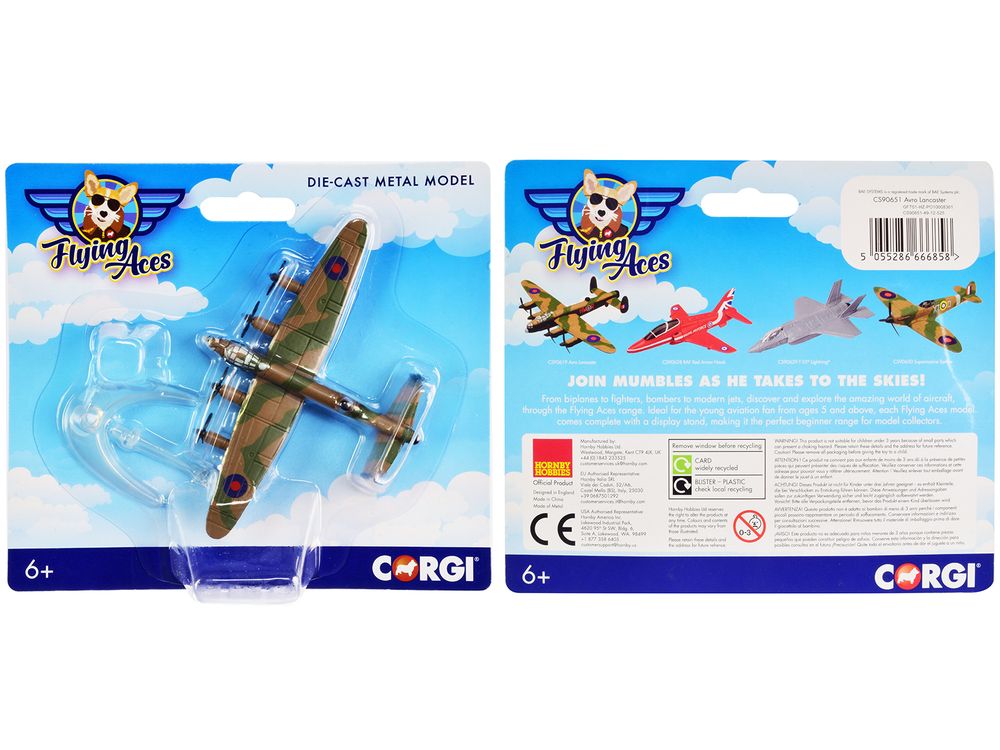 Avro Lancaster Bomber Aircraft "RAF" "Flying Aces" Series Diecast Model by Corgi view 3