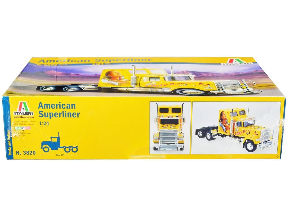 Skill 5 Model Kit American Superliner Truck Tractor "Lady Butterfly" 1/24 Scale Model by Italeri view 2