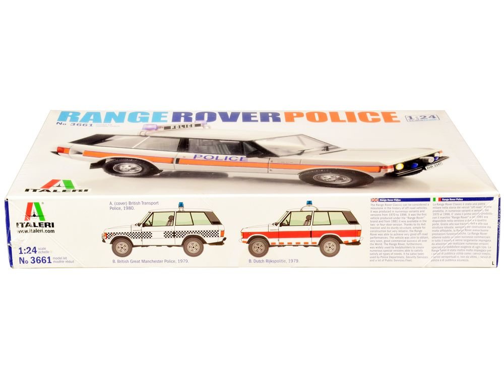 Skill 3 Model Kit Land Rover Range Rover Police 1/24 Scale Model by Italeri view 2