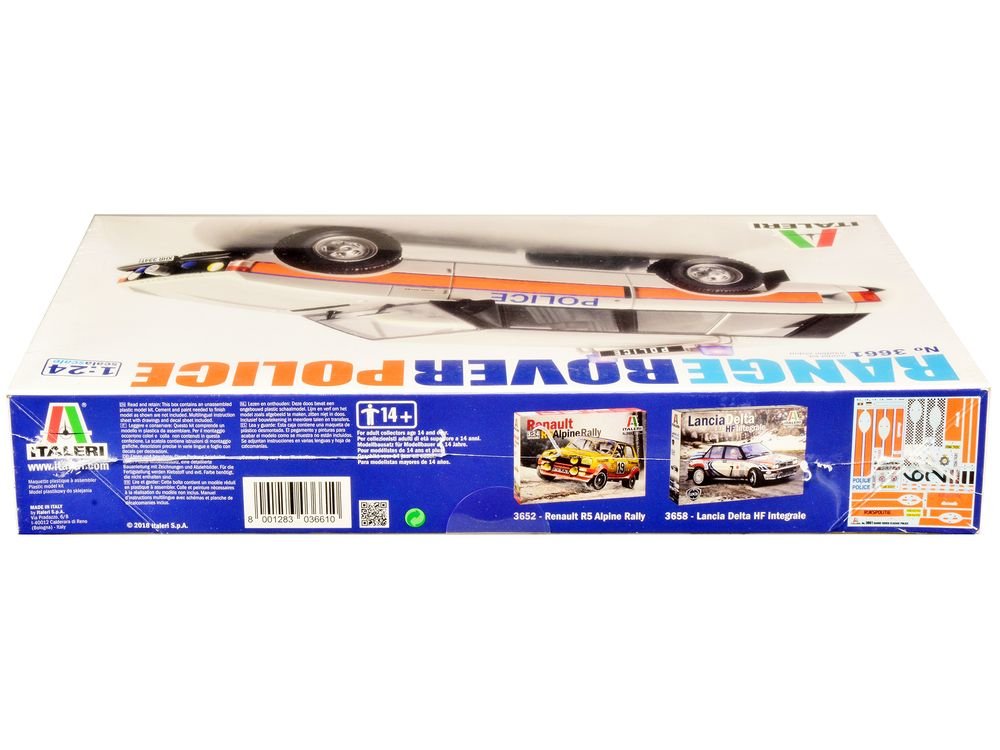Skill 3 Model Kit Land Rover Range Rover Police 1/24 Scale Model by Italeri view 3