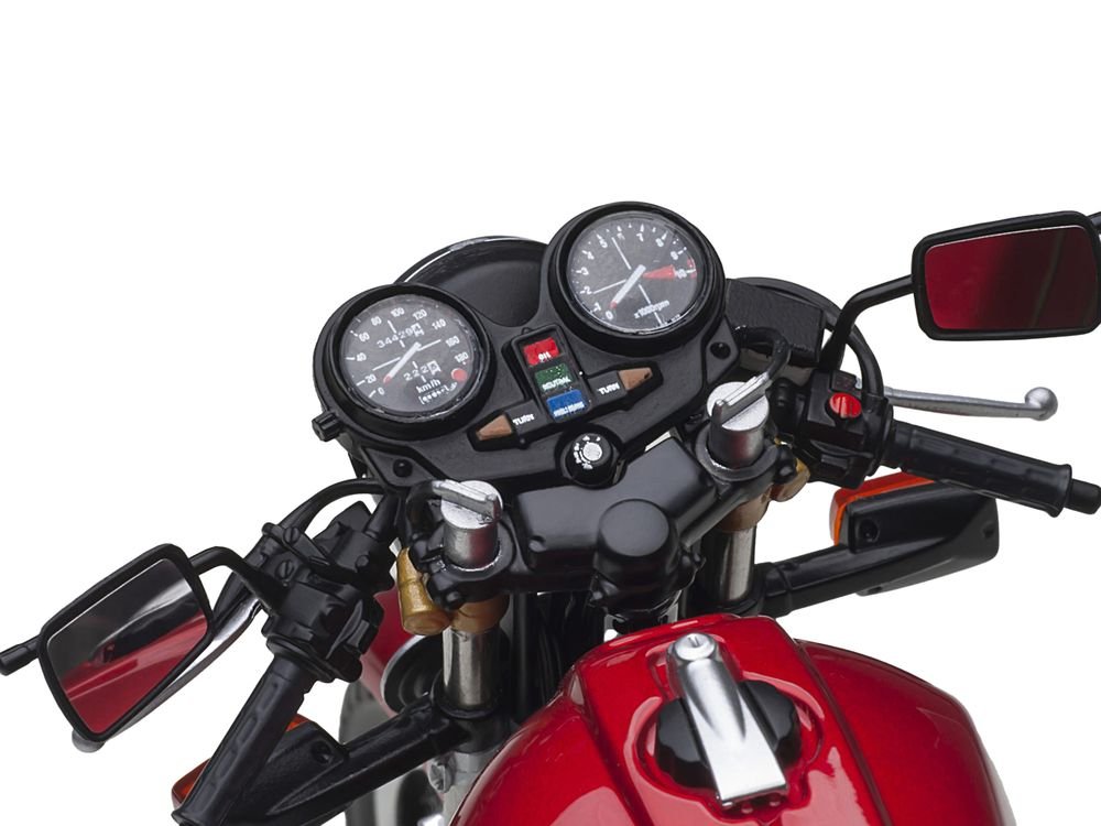 Honda CB750F Motorcycle Red with Helmet "Baribari Legend" (1986) OVA 1/12 Model by Autoart view 2