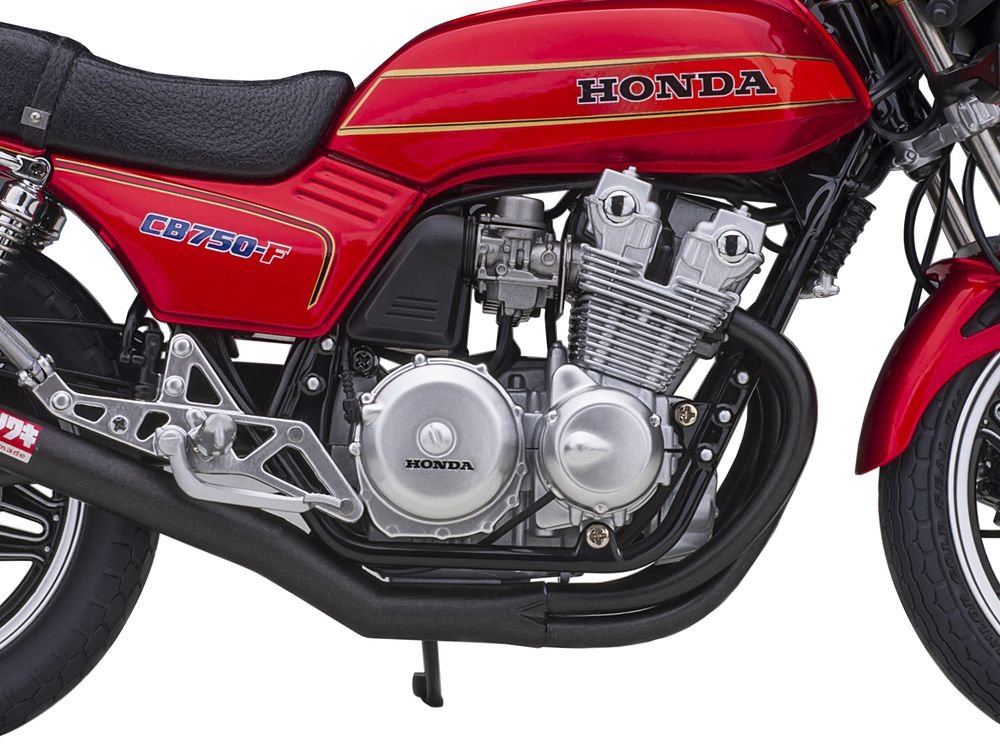 Honda CB750F Motorcycle Red with Helmet "Baribari Legend" (1986) OVA 1/12 Model by Autoart view 4