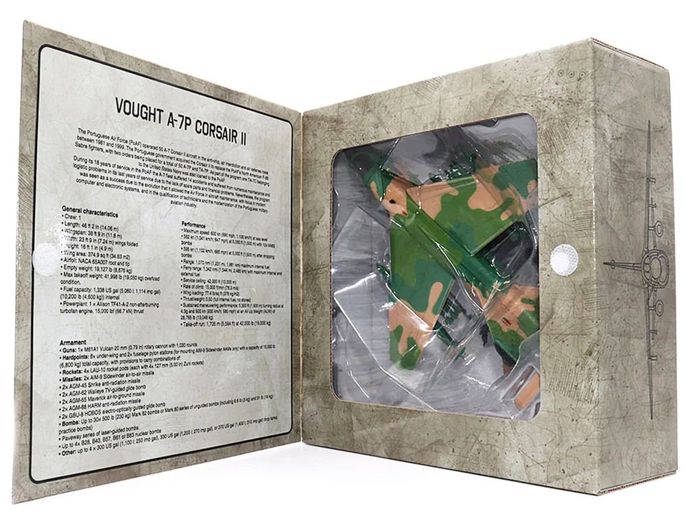 Vought A-7P Corsair II Attack Aircraft "Portugal" 1/72 Diecast Model by Militaria Die Cast view 5