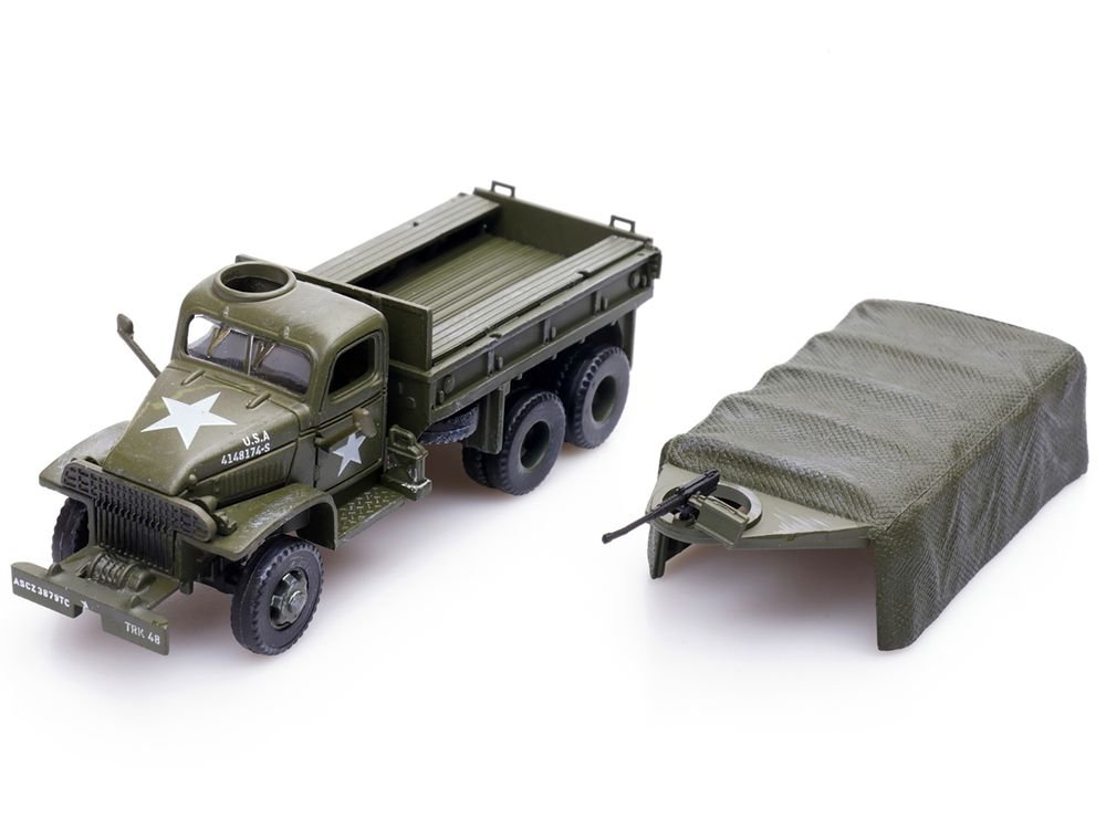 GMC CCKW 353 Truck With Mounted Gun Olive Drab "4148174-S" US Army World War II 1/72 Diecast Model by Legion view 2