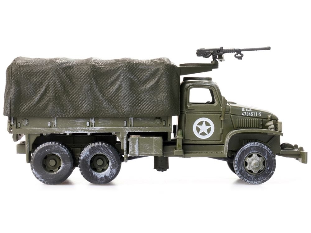 GMC CCKW 353 Truck With Mounted Gun Olive Drab "4734511-S" US Army World War II 1/72 Diecast Model by Legion view 3