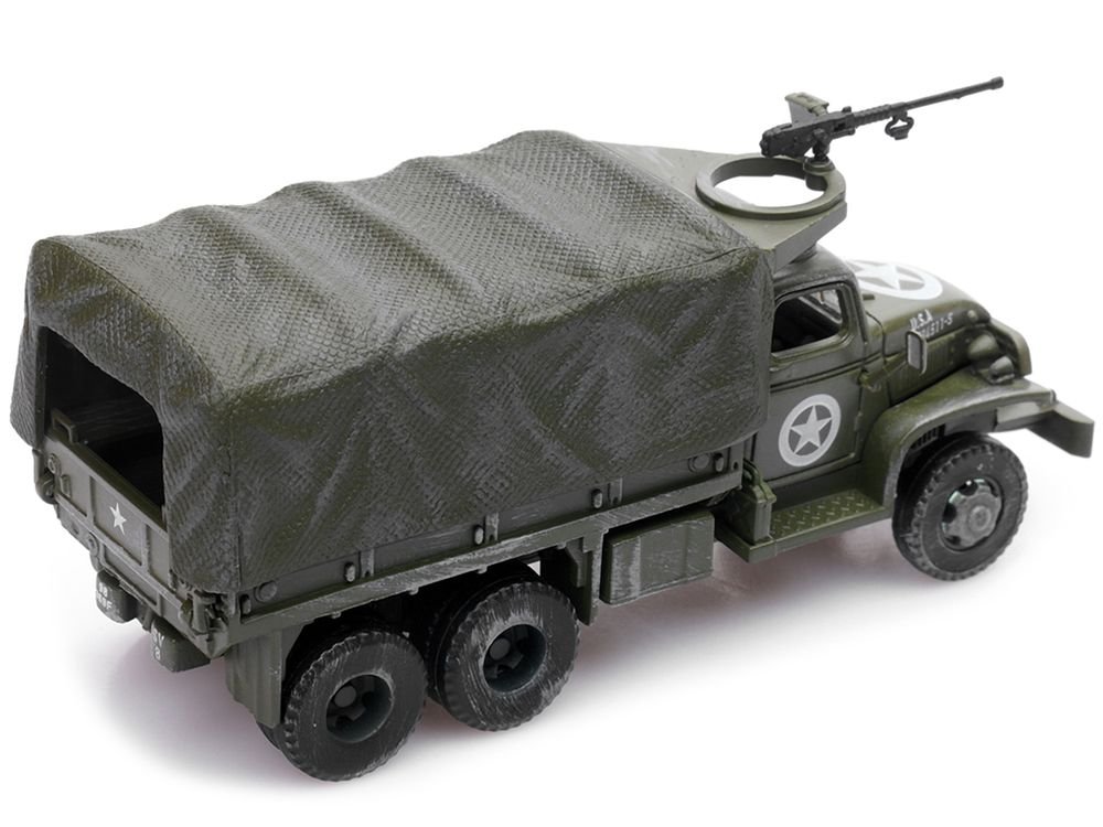 GMC CCKW 353 Truck With Mounted Gun Olive Drab "4734511-S" US Army World War II 1/72 Diecast Model by Legion view 5