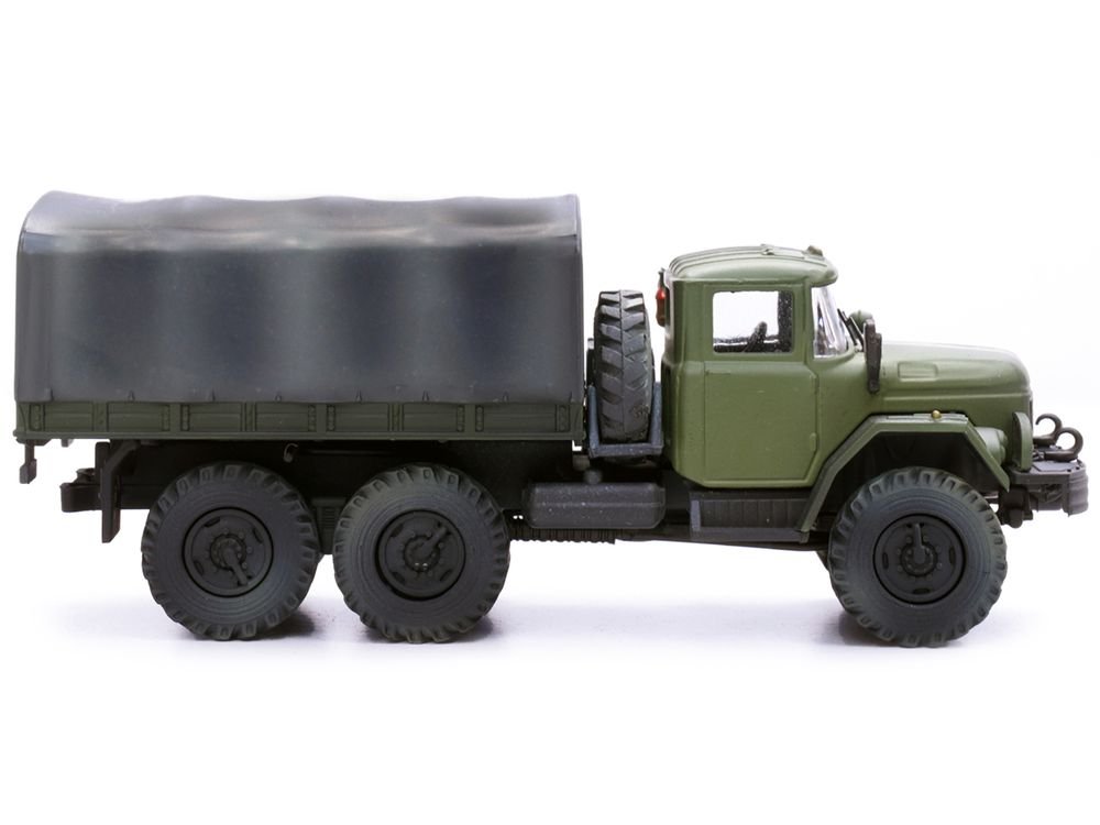 ZIL 131 Cargo Truck Green with White Stripes "Ukrainian Ground Forces" 1/72 Diecast Model by Legion view 2