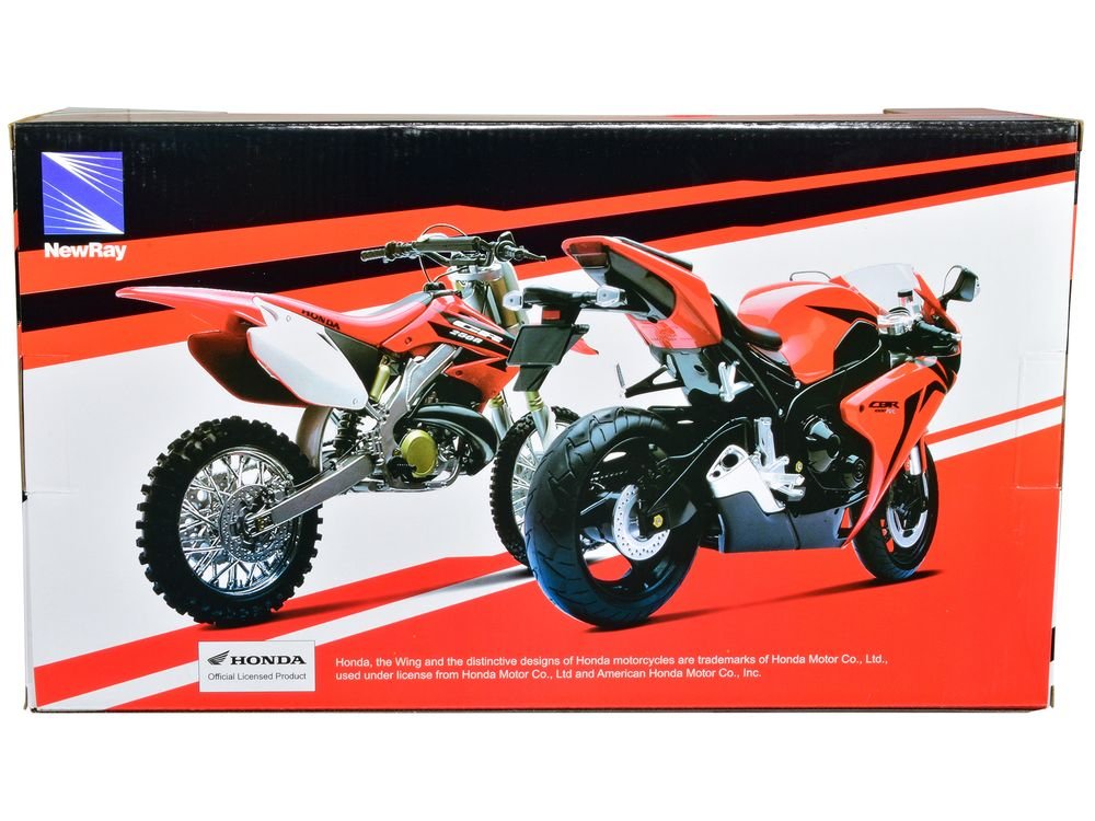 Honda CRF450R Dirt Bike Motorcycle Red and White 1/6 Diecast Model by New Ray view 2