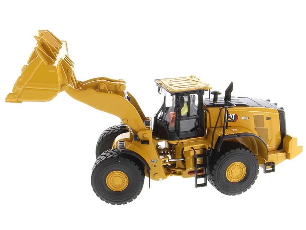 CAT Caterpillar 982 XE Wheel Loader Yellow with Operator "High Line Series" 1/50 Diecast Model by Diecast Masters view 2